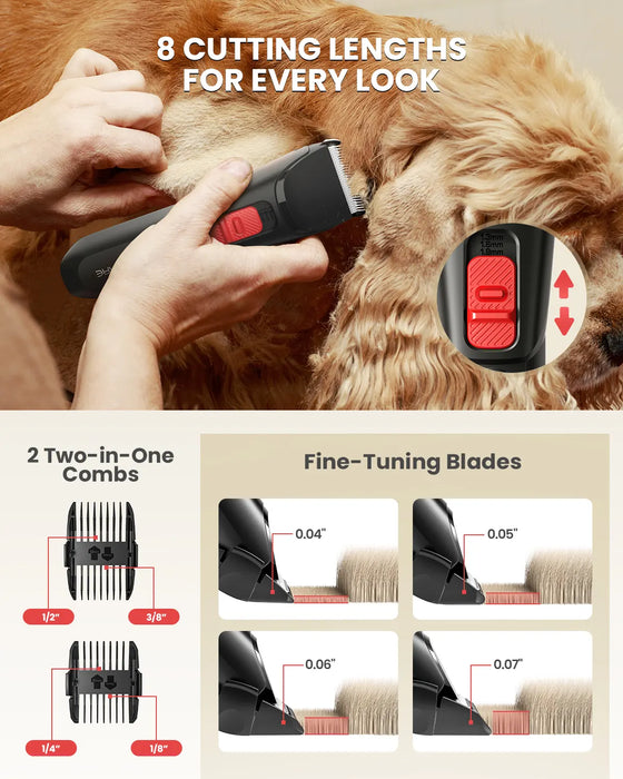 PC03 Dog Hair Clipper Pet Hair Trimmer Puppy Grooming Electric Shaver Set Cat Accessories