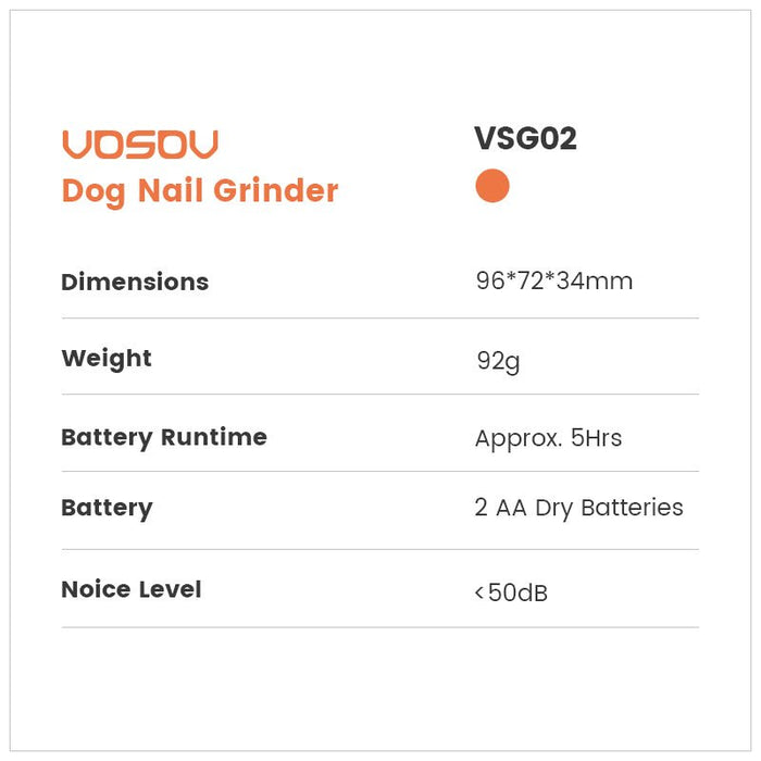 VOSOV Dog Nail Grinder - DogCare Online Store